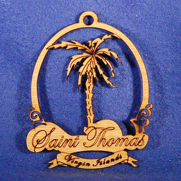 Saint Thomas Virgin Islands Palm Tree Ornament